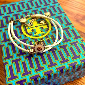 Tory Burch Enamel Leather Slider Bracelet